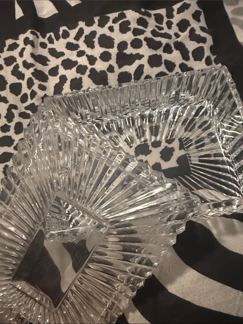 Vintage Glass Trinket Jewelry Box